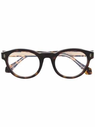 Tortoiseshell Round-Frame Glasses
