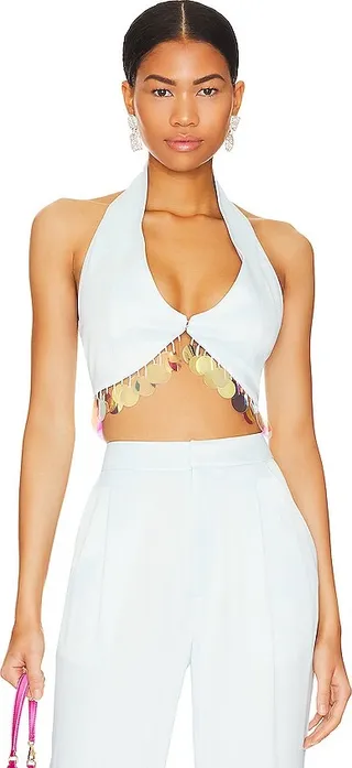 Eleonora Sequin Halter Top