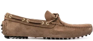 Ridged Suede Loafers