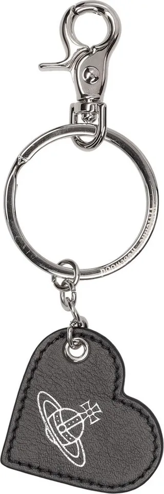 Smooth leather injected heart key holder