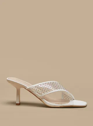Open Toe Mid Heel Sandals