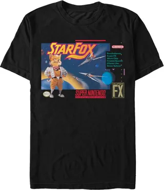 Men's Nintendo Star Fox McCloud Box Art T-Shirt - Black - Small