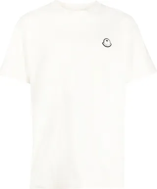 White Logo-Patch Short-Sleeved T-Shirt