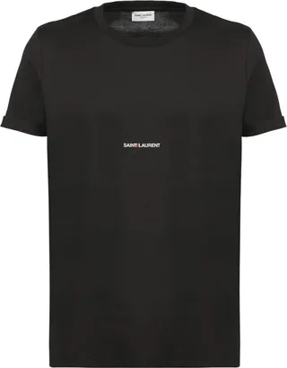 Saint Laurent Logo Printed Crewneck T-Shirt
