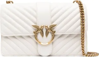 White Love Classic Icon Quilted Crossbody Bag In Leather Woman
