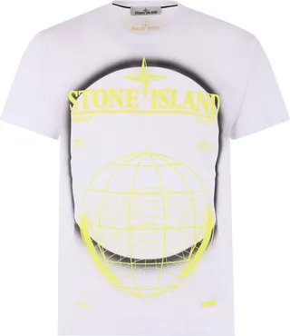 Stone Island Logo Printed Crewneck T-Shirt