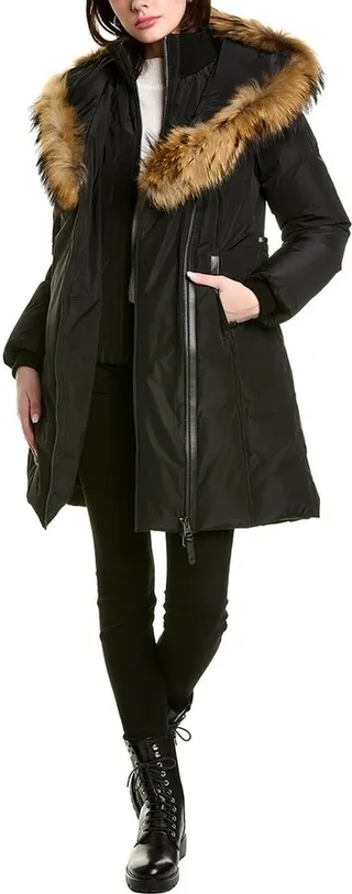 Mackage Kay Leather-Trim Down Coat