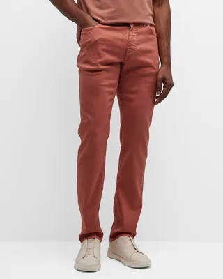 Men's Linen-Cotton 5-Pocket Pants