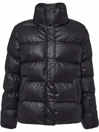 Viper snakeskin-effect puffer jacket