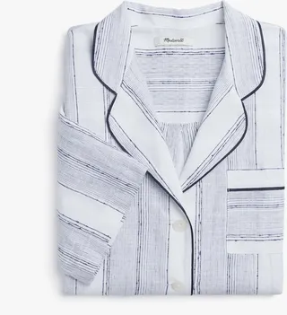Unisex Striped Oversized Pajama Shirt size 2XS | Parachute