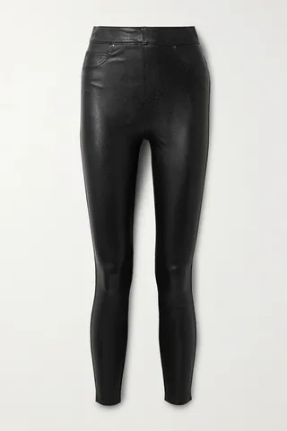 Spanx - Like Leather Faux Stretch-leather Pants - Black