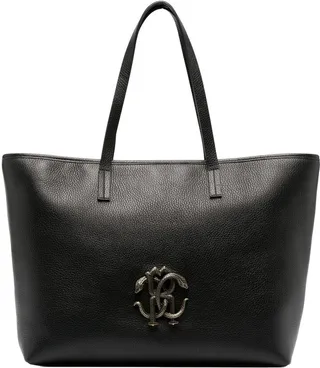 Mirror Snake leather tote bag
