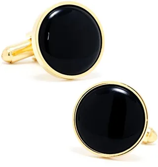 Gold and Onyx Stud Set
