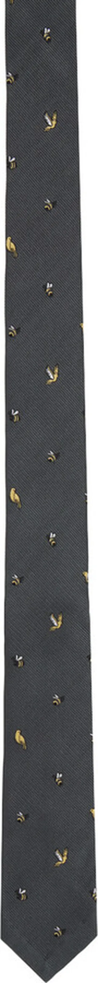 Thom Browne Gray Classic Birds and Bees Tie