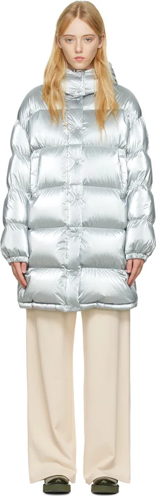 Moncler Silver Gaou Down Parka