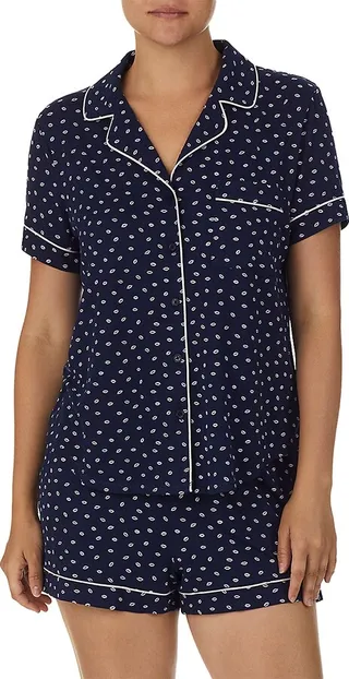 Kate Spade Mini Lips Two-Piece Pajama Set