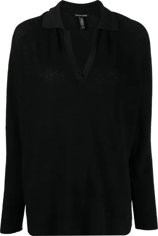 V-neck knitted jumper