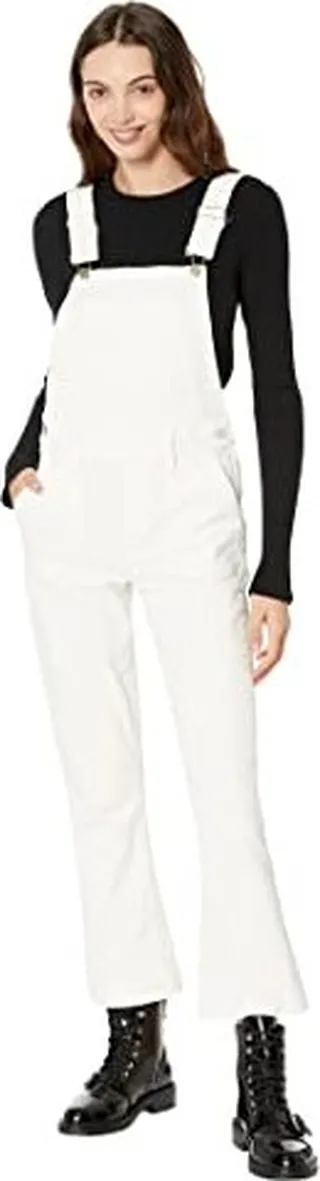 PAIGE womens Claudine Ankle Length Slare Utility Pockets in Blank Canvas overalls