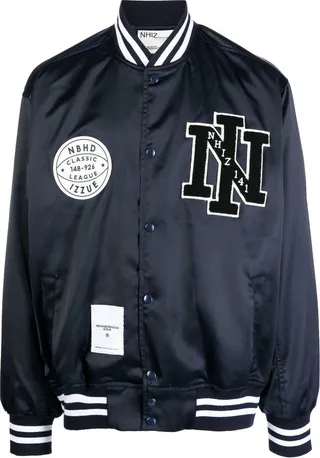 Rear Embroidered-Logo Bomber Jacket