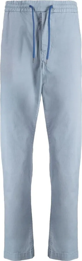 Drawstring-Waist Straight-Leg Trousers