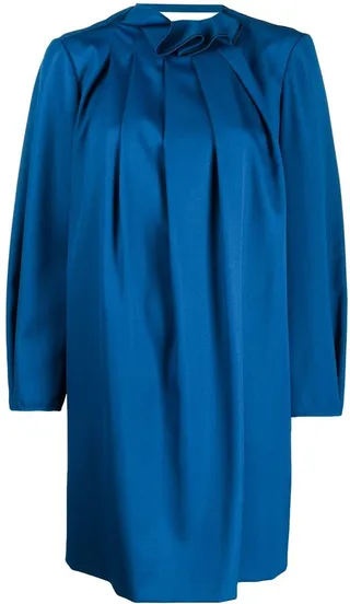 Pleated Shift Dress