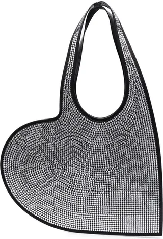 Rhinestone-Embellished Shoulder Bag