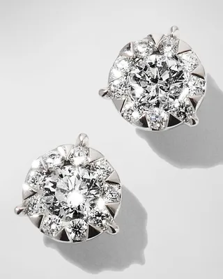 White Gold Diamond Stud Earrings