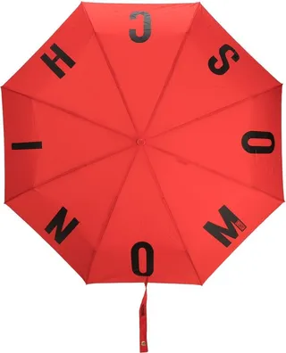 Logo-Print Folded Umbrella