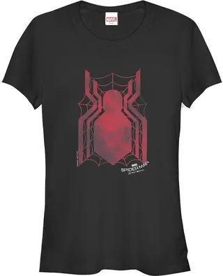 Junior's Marvel Spider-Man: Homecoming Logo Web T-Shirt - Black - Large