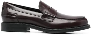Almond-Toe Leather Loafers