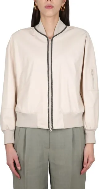 Brunello Cucinelli Zip-Up Bomber Jacket