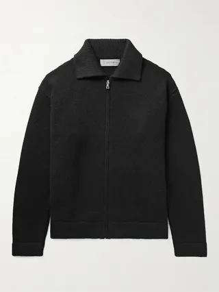 Cashmere Zip-Up Sweater