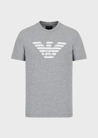 Pima jersey T-shirt with logo print