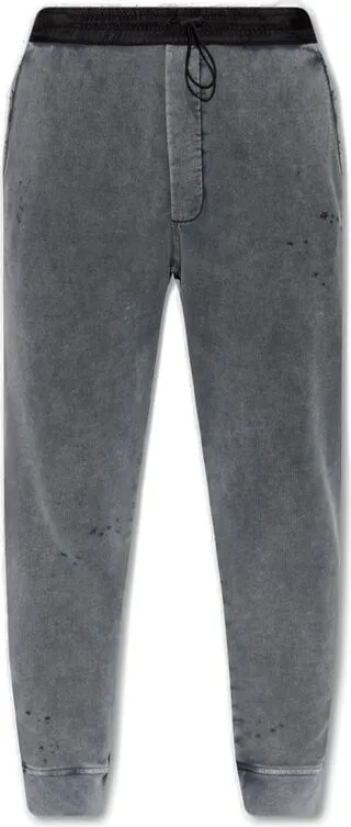 Dsquared2 Faded Drawstring Distressed Track Pants