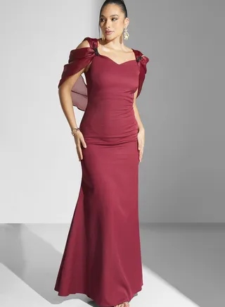 Embellished Off Shoulder Gown