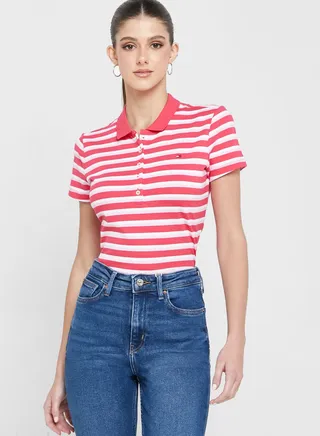 Striped Polo T-Shirt