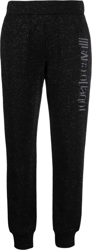 Embroidered-Logo Metallic-Thread Trackpants