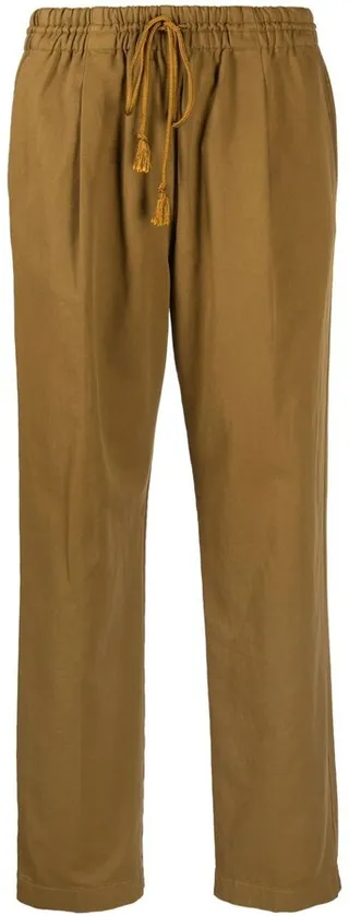 Straight-Leg Drawstring Trousers