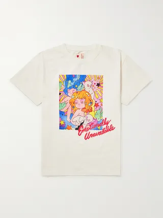 + So Youn Lee Stardust Printed Cotton-Jersey T-Shirt