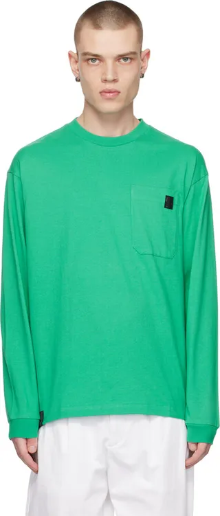 Izzue Green Crewneck Long Sleeve T-Shirt