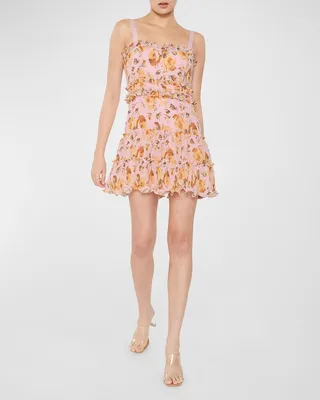 Alex Floral Tiered Ruffle Mini Dress