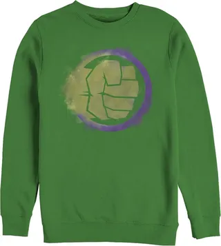 Men's Marvel Avengers: Endgame Smudged Hulk Sweatshirt - Kelly Green - 3X Large