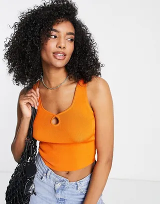 & Other Stories knitted tank top in orange