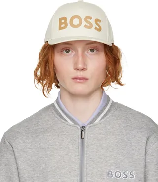 BOSS Off-White Printed Cap