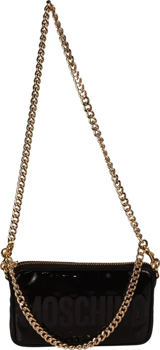 Logo Long Chain Strap Shoulder Bag Moschino