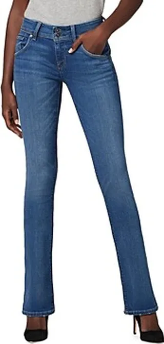Hudson Mid Rise Baby Bootcut Jeans in Excursion