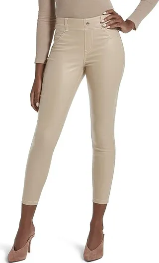 KENDALL + KYLIE KENDALL + KYLIE Women's Front Yoke Coated Twill Cropped Midi Legging (Ginger Root) Women's Casual Pants