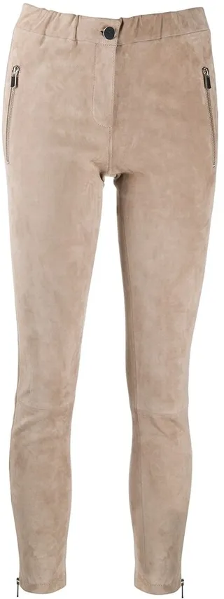 Suede Skinny Trousers