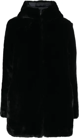 Hooded Faux-Fur Coat