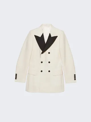 Wool Mohair Formal Jacket White